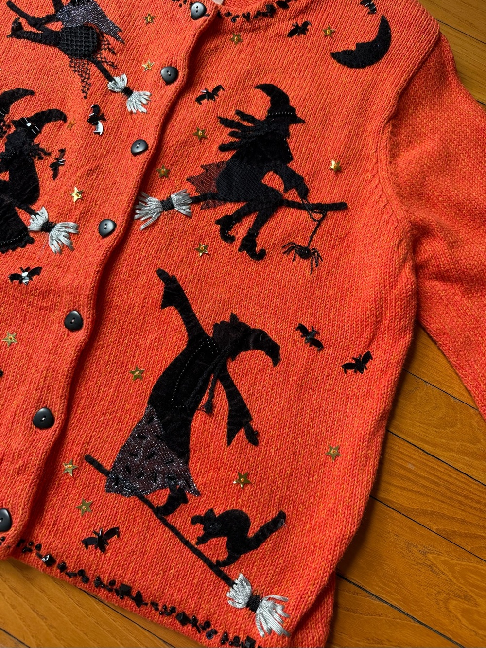 Susan Bristol Y2K Halloween Knit Cardigan - Picture 4 of 6
